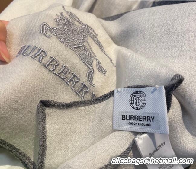 Low Price Burberry Cashmere Long Scarf 90x200cm BR082202 Grey 2023