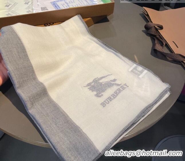 Low Price Burberry Cashmere Long Scarf 90x200cm BR082202 Grey 2023