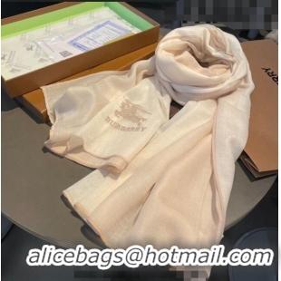 Inexpensive Burberry Cashmere Long Scarf 90x200cm BR082202 Nude 2023