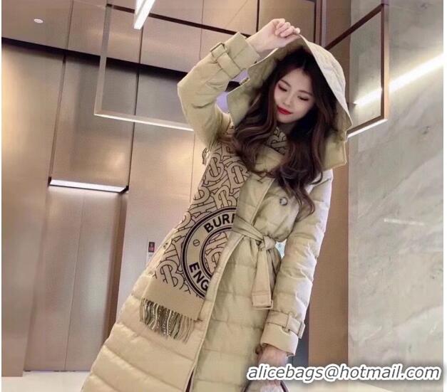 Promotional Burberry TB Check Cashmere Long Scarf 32x192cm BR082203 Beige 2023