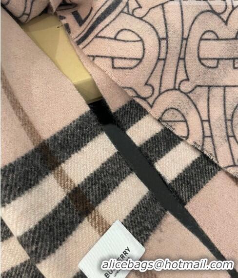 Top Quality Burberry TB Check Cashmere Long Scarf 32x192cm BR082203 Light Pink 2023