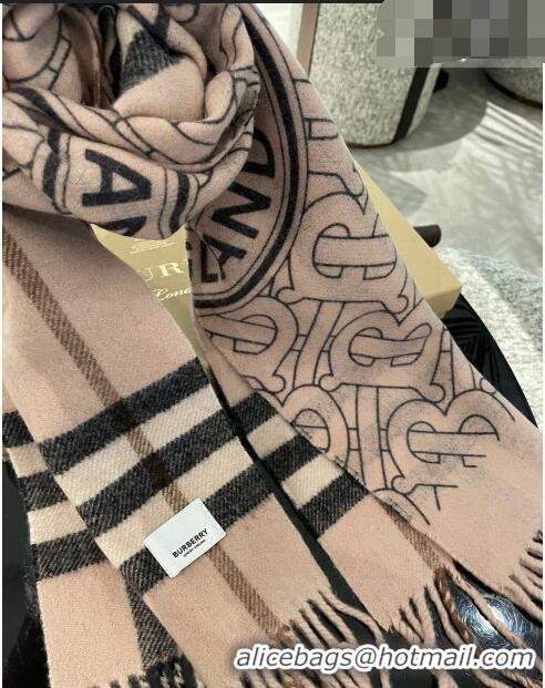 Top Quality Burberry TB Check Cashmere Long Scarf 32x192cm BR082203 Light Pink 2023