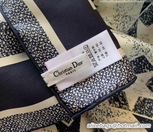 Cheapest Dior Star Silk Square Scarf 90x90cm 053003 Blue 2022