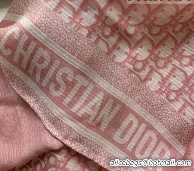 Low Price Dior Oblique Silk Long Scarf 65x195cm 0915 Pink 2022