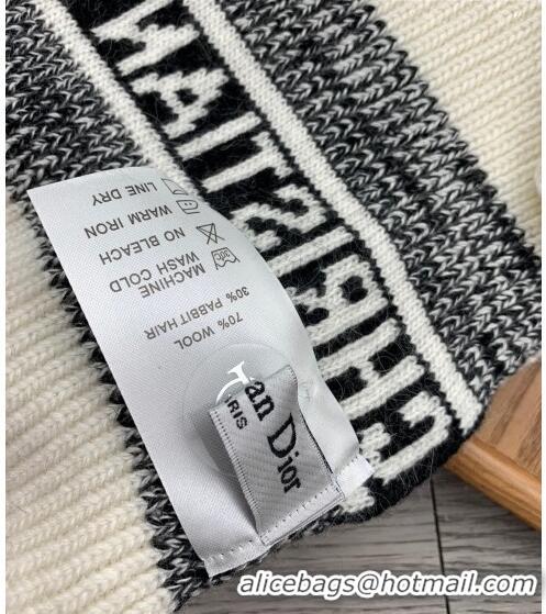 Traditional Specials Dior Knit Hat and Scarf Set D092370 White 2022