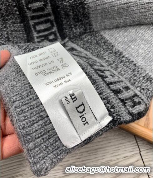 Trendy Design Dior Knit Hat and Scarf Set D092370 Grey 2022