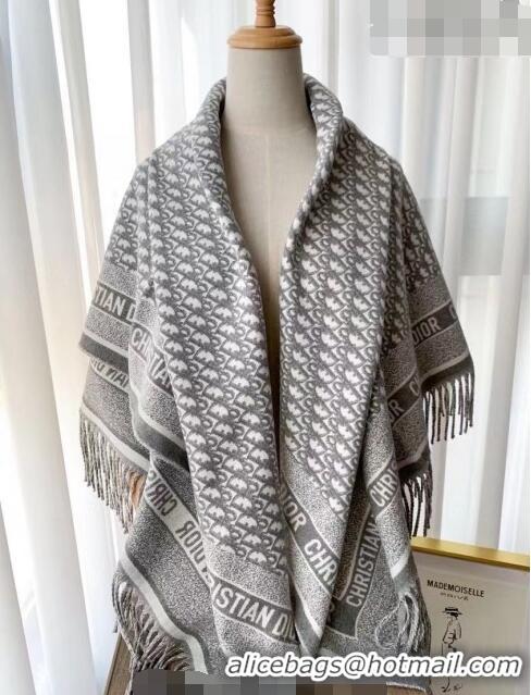 Buy Inexpensive Dior Oblique Shawl Scarf 140cm 1207 Grey 2022