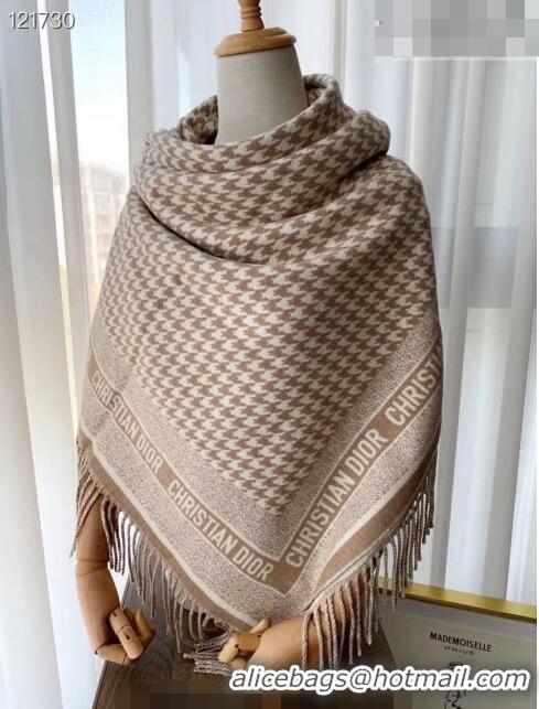 Low Cost Dior Houdtooth Shawl Scarf 140cm 1207 Apricot 2022