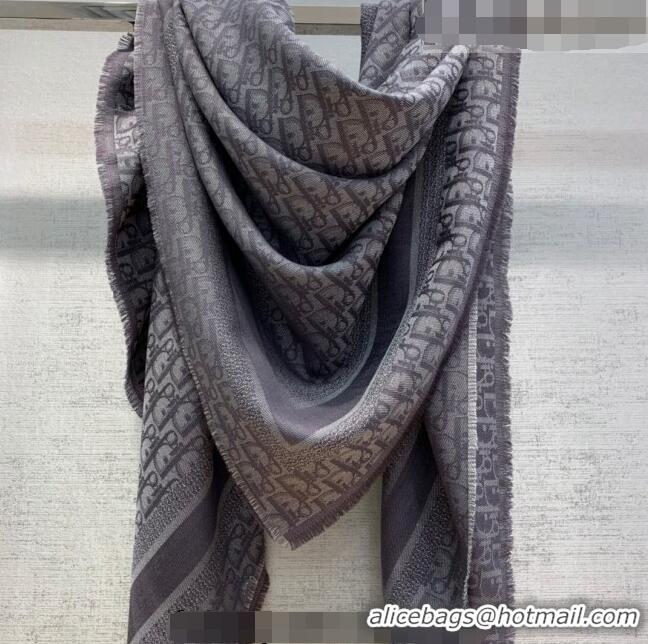 Grade Design Dior Oblique Square Shawl 140cm 0104 Grey 2023