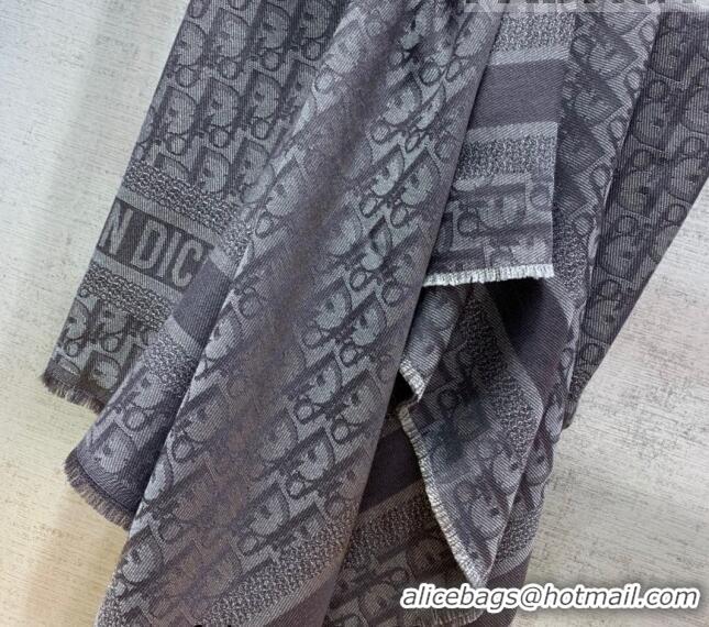 Grade Design Dior Oblique Square Shawl 140cm 0104 Grey 2023