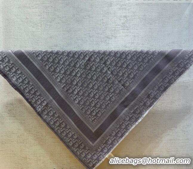 Grade Design Dior Oblique Square Shawl 140cm 0104 Grey 2023