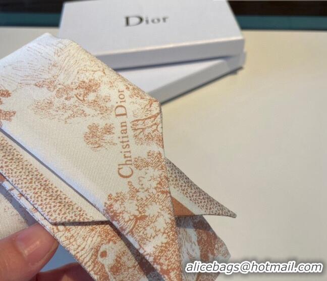 Shop Best Dior Toile de Jouy Silk Bandeau Scarf 0308 Beige 2023