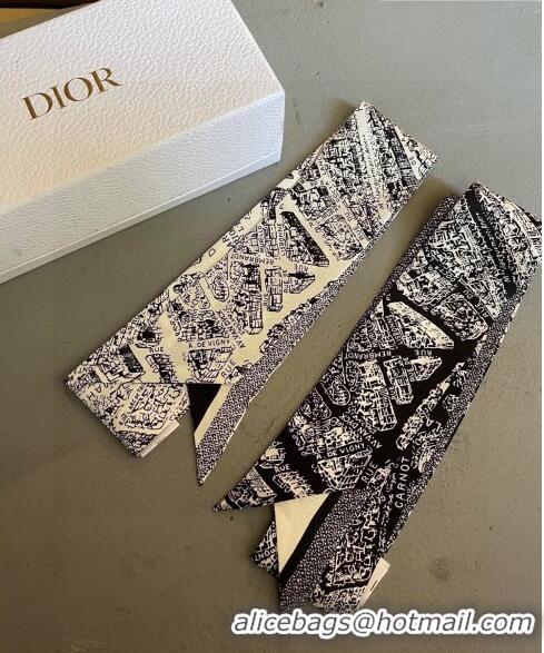 Buy Promotional Dior Silk Bandeau Scarf D71516 White 2023