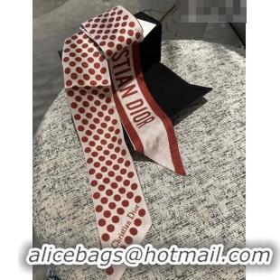 Super Quality Dior Silk Bandeau Scarf D71519 Red 2023