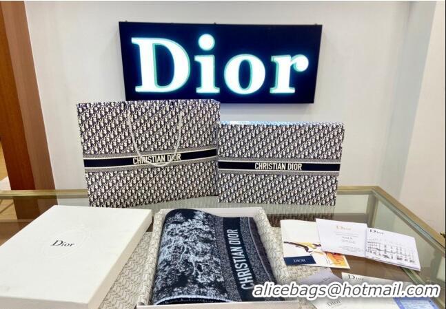 Buy Discount Dior Cashmere and Wool Shawl Scarf 140cm 0731 Black 3 2023