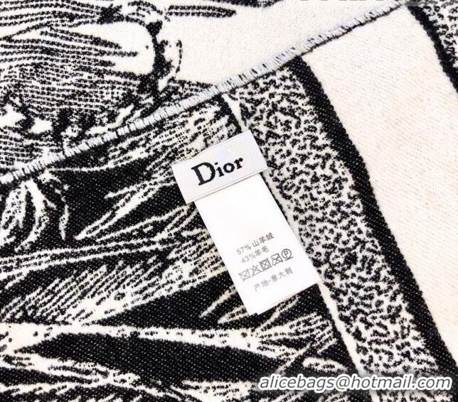 Reasonable Price Dior Around The World Wool Shawl Scarf 140x170cm 5066 White/Black 2023