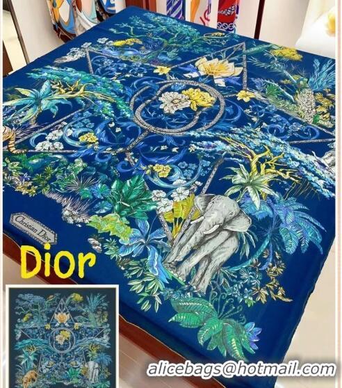 Inexpensive Dior Cashmere and Silk Shawl Scarf 140cm D08231 Blue 2023