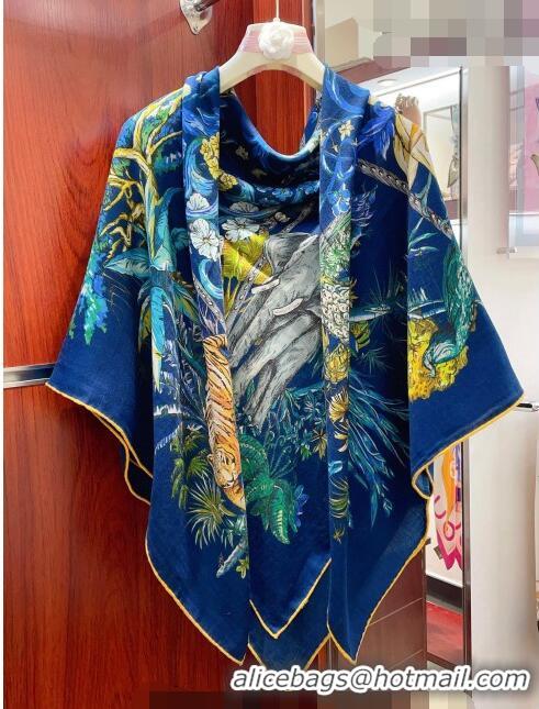 Inexpensive Dior Cashmere and Silk Shawl Scarf 140cm D08231 Blue 2023