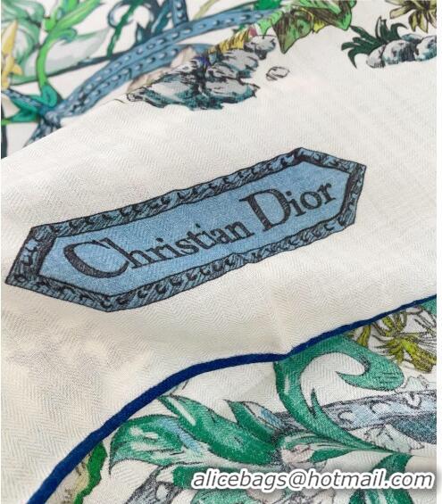 Well Crafted Dior Cashmere and Silk Shawl Scarf 140cm D08231 White 2023