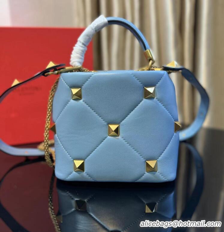 Best Design Valentino medium Garavani Roman Stud V1198 Light Blue