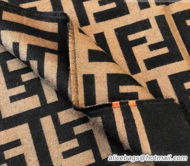 Super Quality Fendi Wool Cape 140cm FE082201 Brown 2023