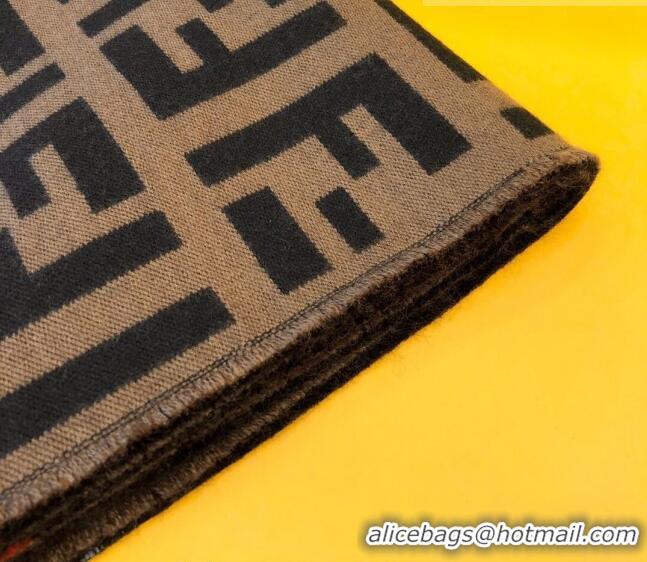 Super Quality Fendi Wool Cape 140cm FE082201 Brown 2023