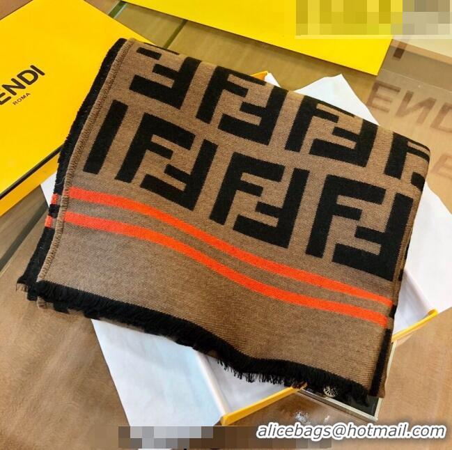 Super Quality Fendi Wool Cape 140cm FE082201 Brown 2023