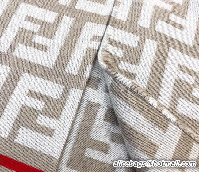 Top Quality Fendi Wool Cape 140cm FE082201 Grey/White 2023