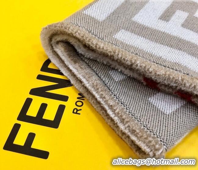 Top Quality Fendi Wool Cape 140cm FE082201 Grey/White 2023