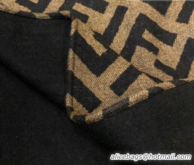 Low Cost Fendi Wool Cashmere Shawl/Cape FE082201 Khaki 2023