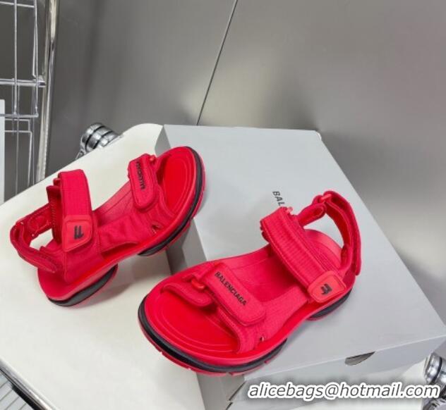 Duplicate Balenciaga Tourist Strap Sandals Red 524018