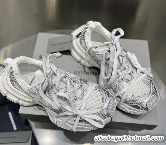 Super Quality Balenciaga 3XL Trainers Sneakers in Mesh and Polyurethane White/Silver 0703054