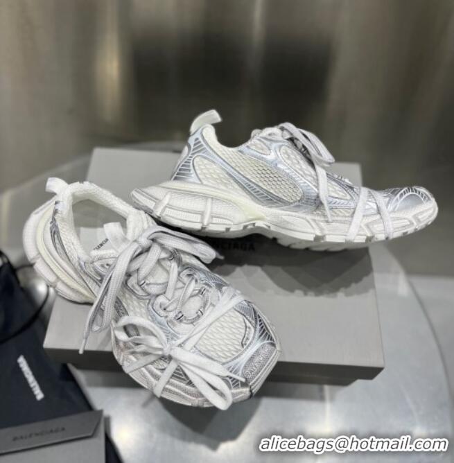 Super Quality Balenciaga 3XL Trainers Sneakers in Mesh and Polyurethane White/Silver 0703054