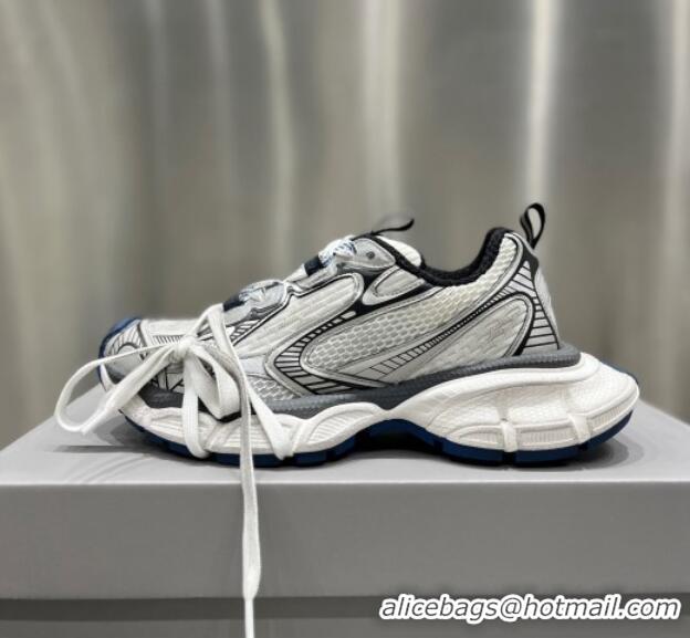 Elegant Balenciaga 3XL Trainers Sneakers in Mesh and Polyurethane White/Grey/Blue 0703055