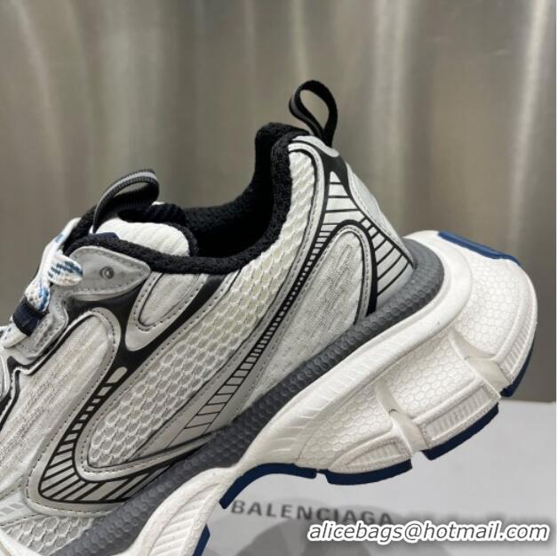 Elegant Balenciaga 3XL Trainers Sneakers in Mesh and Polyurethane White/Grey/Blue 0703055