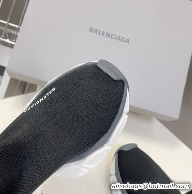 Reasonable Price Balenciaga 3XL Knit Ankle Boots Black/White/Dark Grey 809006