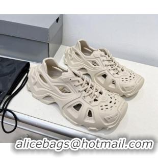 Low Price Balenciaga HD Lace-Up Trainers Sneakers in Rubber BL08211 White