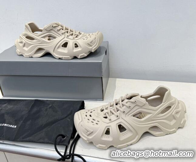 Low Price Balenciaga HD Lace-Up Trainers Sneakers in Rubber BL08211 White