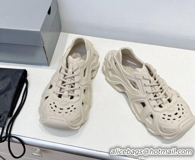 Low Price Balenciaga HD Lace-Up Trainers Sneakers in Rubber BL08211 White