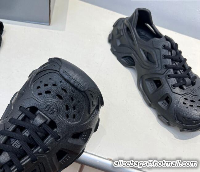 Best Quality Balenciaga HD Lace-Up Trainers Sneakers in Rubber BL08211 Black