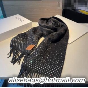 Inexpensive Loewe Crystal Long Scarf 28x200cm 092327 Black 2022