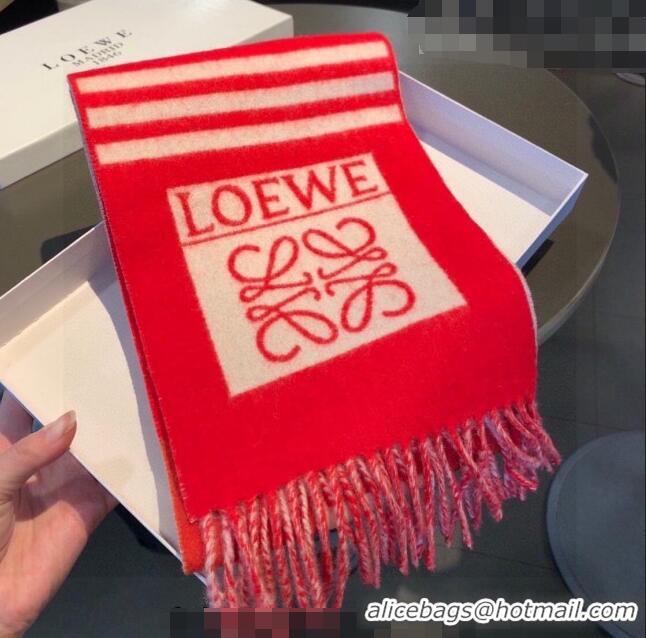 Cheap Design Loewe Cashmere Long Scarf 20x230cm 1011 Red 2022