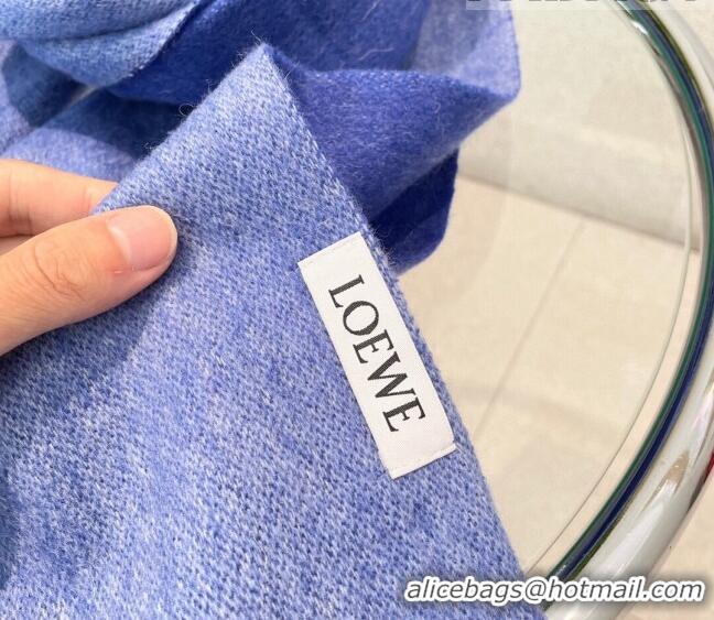 Famous Brand Loewe Cashmere Long Scarf 32x180cm 1008 Blue 2022