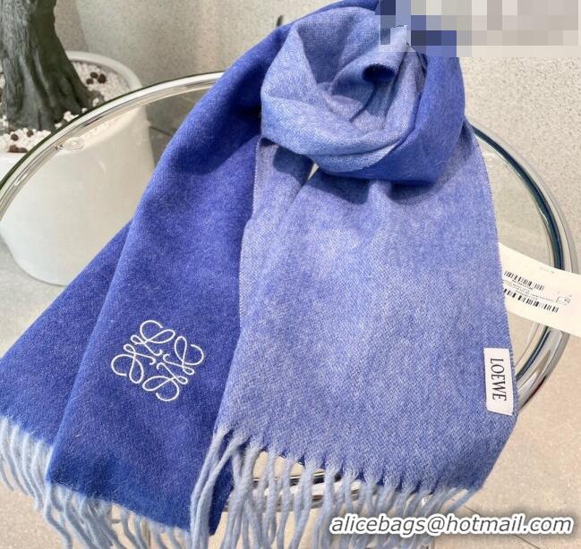 Famous Brand Loewe Cashmere Long Scarf 32x180cm 1008 Blue 2022