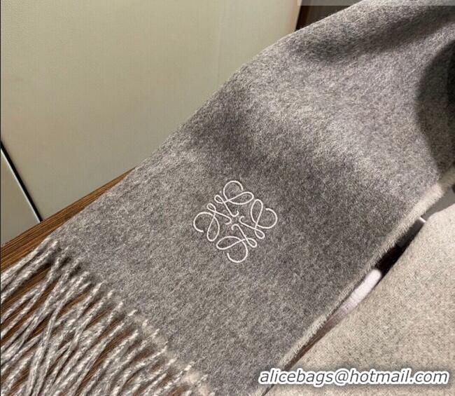 Cheapest Loewe Cashmere Long Scarf 32x180cm 1207 Grey 2022