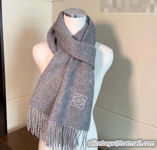 Cheapest Loewe Cashmere Long Scarf 32x180cm 1207 Grey 2022