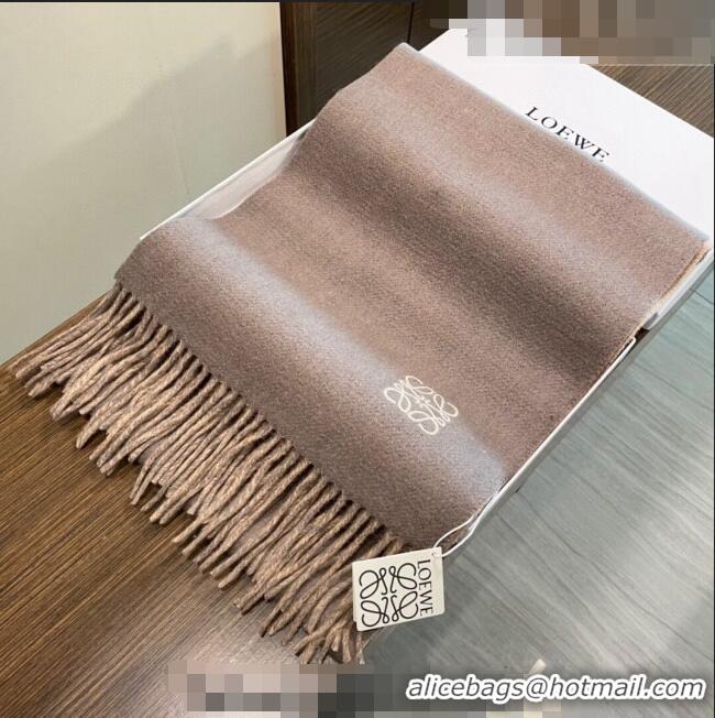 Unique Grade Loewe Cashmere Long Scarf 32x180cm 1207 Brown 2022