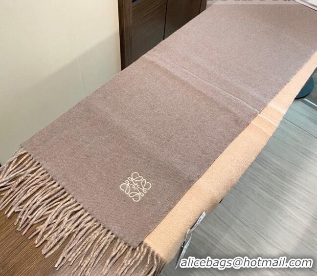 Unique Grade Loewe Cashmere Long Scarf 32x180cm 1207 Brown 2022