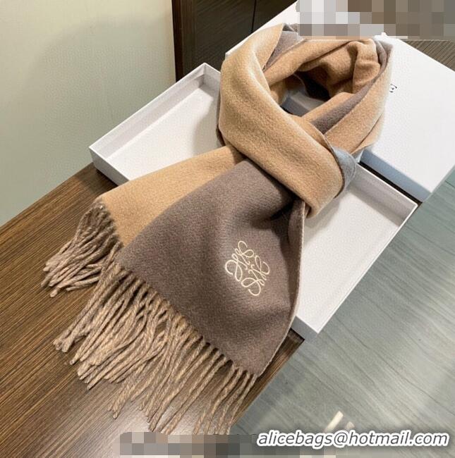 Unique Grade Loewe Cashmere Long Scarf 32x180cm 1207 Brown 2022