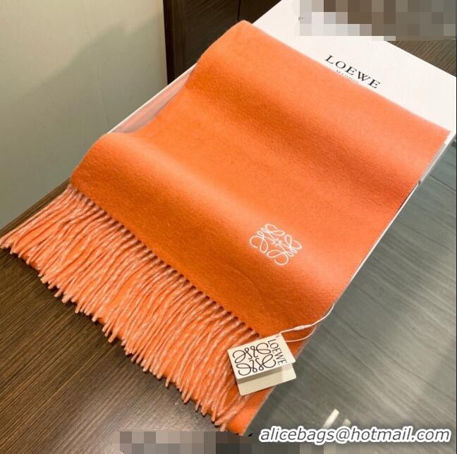 New Style Loewe Cashmere Long Scarf 32x180cm 1207 Orange 2022